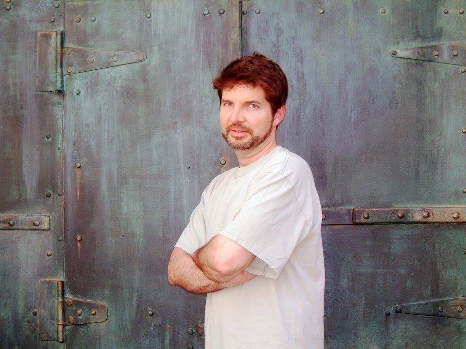 Portrait at the green door, guarded